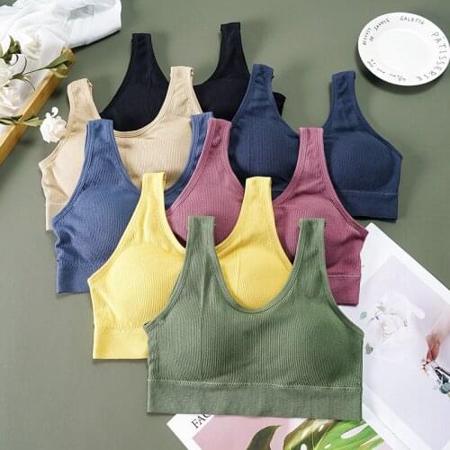 Women Sports Bra Sexy Bralette Brassiere Summer Crop Top Sujetador Deportivo Yoga Top Gym Fitness Suit Sportswear Solid Vest