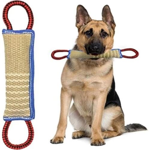 Dog Training Bite Pillow Durable Premium Linen Nylon Handles for Training Malinois German Shepherd Rottweiler Pet Chewing Toy