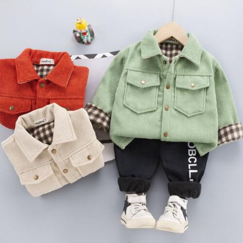 Children Fashion Clothes Suit Winter Autumn Kids Warm Girls Thicken Coat Pants 2Pcs/sets Baby Toddler Clothing Infant Sportswear
