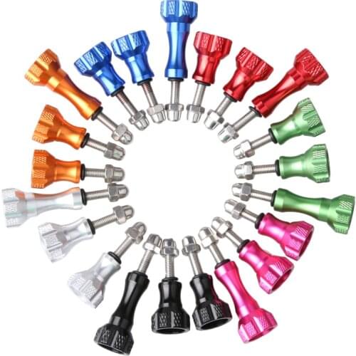 3pcs For GoPro SJCAM EKEN Xiaomi yi Accessories CNC Aluminum Thumb Screw for Go pro Hero 7 6 5 4 3+ Session Sj4000 XiaoYi 4K Cam