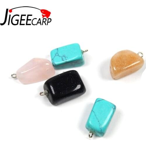 JIGEECARP 5pcs Carp Fishing Sinker Natural Stone Colorful Fishing Weight 2 ~ 6g Rig Tackle Ice/Fresh/Salt water Accessories