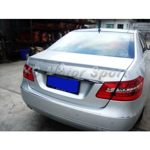 Car Accessories FRP Fiber Glass LRS Style Trunk Spoiler Fit For 2010-2015 MB W212 E-Class 4D Rear Spoiler Trunk Wing