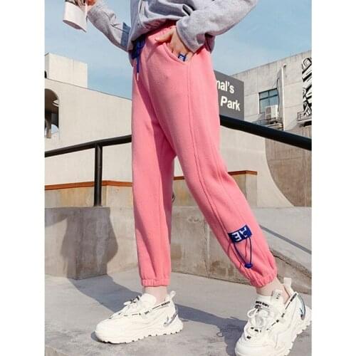 Teenage Girls Pants 2021 Spring Autumn Casual Fashion Loose Sport Kids Sports Pants School Children Trousers 6 8 10 12 13 Year