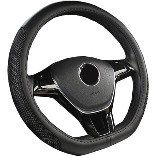 D Shape Car Steering Wheel Cover Volant For Nissan For Volkswagen D Type Steering Wheel Golf Jetta Polo Tiguan Qashqai X-Trail