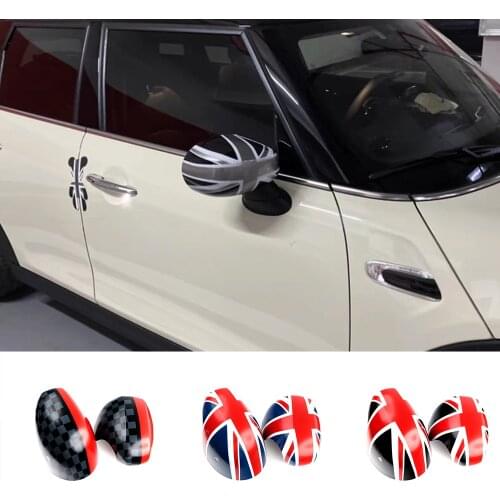Union Jack Shell Decoration Car Rear View Mirror Stickers For Mini Cooper S JCW Countryman F54 F55 F56 F60 2019 2020 Car-styling