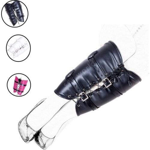 PU Leather Ankle/ Calf Cuffs , Calf/Leg Ankle Binder Bondage Restraint Sex Toys , BDSM Cosplay Costumes Halloween SM Role Play