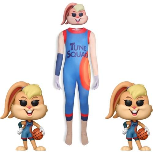 Kids Basketball bodysuit Costume LOLA TWEETY BUGS Movie Tune Squad Bunny Child Basketball Jersey Sports Air Slam Dunk Baby Shirt