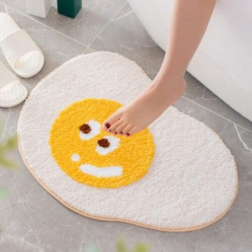 Cartoon Home Flocking Cat Paw Printed Mat Absorb Water Non-slip Super Soft Quick Dry Foot Pad Kid Room Bedside Home Decor Carpet