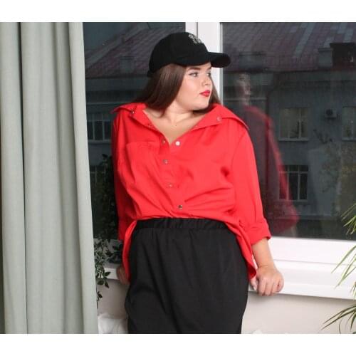 ELOVA Womens Red Shirts