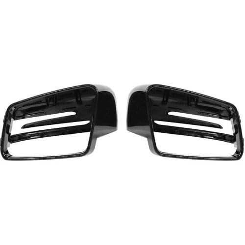 2PCS Car Side Mirror Cover Cap A2128100464 ABS plastic Style Fit for Mercedes Benz W204 C207 W212 W221