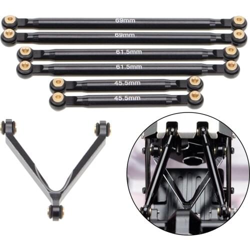 Lot 7 1:24 RC Metal Rod Link Linkage 133mm Wheelbase for Axial SCX24 AXI00001 Crawler Trucks Car Accessories