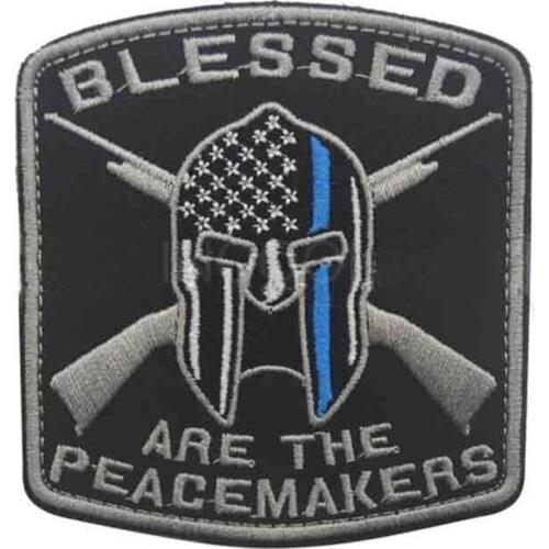 Embroidery Patch Blessed are the Peacemakers Military US Army Tactical Emblem Badges Appliques Embroidered Patches