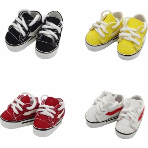 4*1.8cm Red/Yellow/White/Black Canvas Shoes For Blyth Doll Fashion Mini Doll Shoes for Fit for 15cm EXO KPOP Dolls
