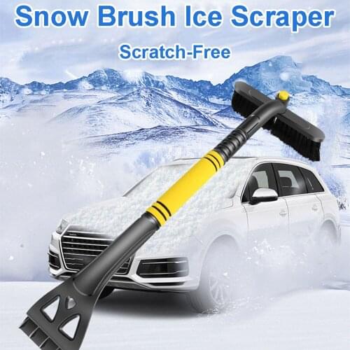 Portable Car Ice Scraper Glass Snow Brush Winter Car Windshield Auto Snow Remover Extendable Handle Scratch-Free Cleaner Tools