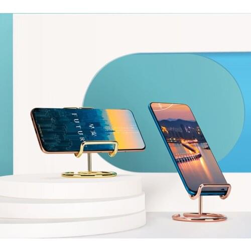 Simple Universal Tablet Mobile Phone Metal Holder Cellphone Desktop Stand Support Rack Bracket Office For Smartphone