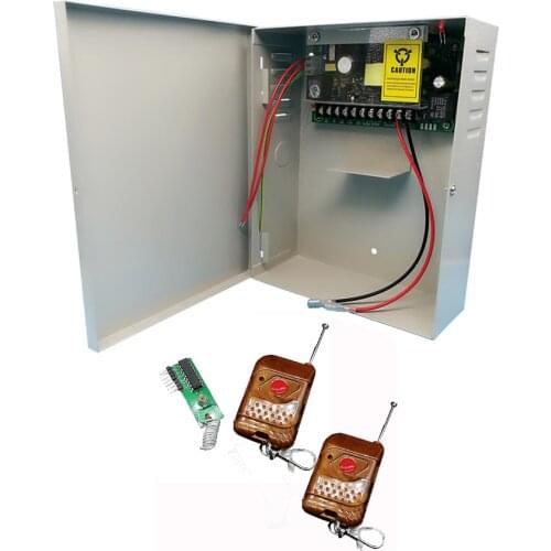DC12V5A Back Up Battery Function Metal box Switching Door Lock Access Control Remote Control Power Supply