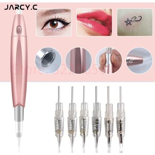 Charme Princesse Permanent Makeup Tattoo Machine Pen Semi Microblading Pen with Cartridge Needles For Eyebrow Lips Eyelilner PMU