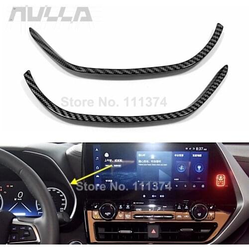 Carbon For Toyota Highlander Kluger 2021 2022 ABS Car Interior Dashboard Decoration Sticker Cover Strips Trim Accessories
