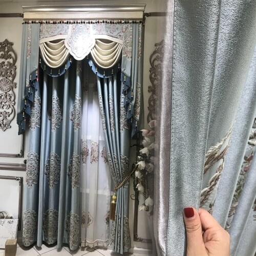 European Style Curtain Bedroom Living Room Shade Curtain European Style Embroidery Curtain