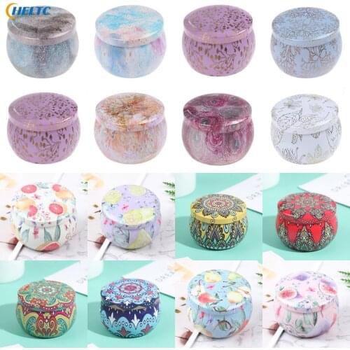 1pcs Lovely Iron Tin Storage Box for Scented Candle Jewelry Cookie Candy Tea Storage Jar Christmas Gift Box