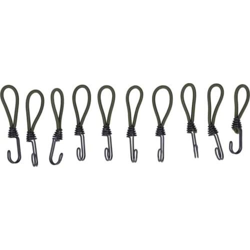 10Pcs Tent Elastic Rope with Hook Camping Tent Fixation Elastic Rope Accessories