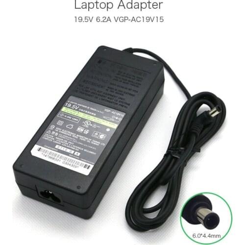 100% Original carregador universal 19.5V 6.2A 120W 6.0*4.4 VGP-AC19V15 Power Adapter for SONY VAIO VGN-AR150FG VGN-AR150G Series