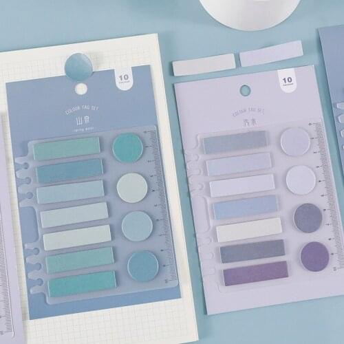 110 Sheets PET Waterproof Planner Stickers Index Bookmark Stationery Sticky Notes School Supplies