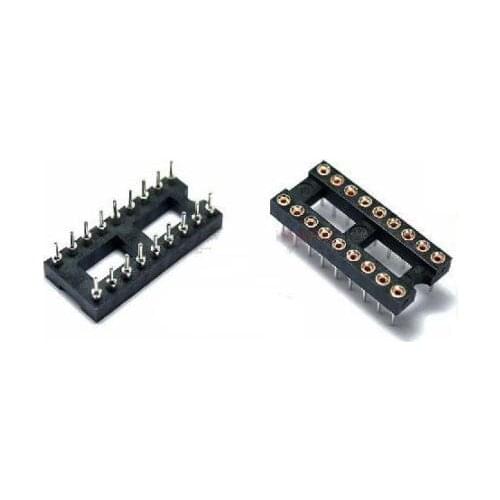 5 pcs 18Pin DIP SIP Round IC Sockets Adaptor Solder Type gold plated machined