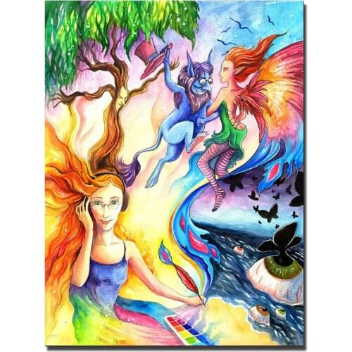 DIY Diamond Painting Resin Mosaic Diamond Painting Full Diamond Round Diamond 3D Cross Stitch Embroidery Beauty Monster MH057