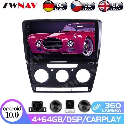 Android 10 4+128GB PX6 Car Radio Multimedia Video Audio Player Navigation GPS For SKODA Octavia 2 2008-2013 A5 2Din no DVD