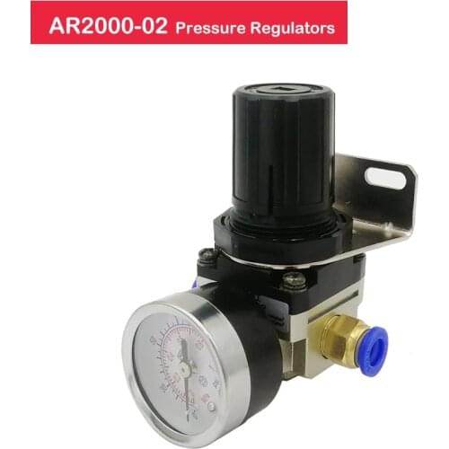 Free shipping AR2000-02 pressure regulator G1/4'' Pneumatic air treatment units Pressure Regulating Valve