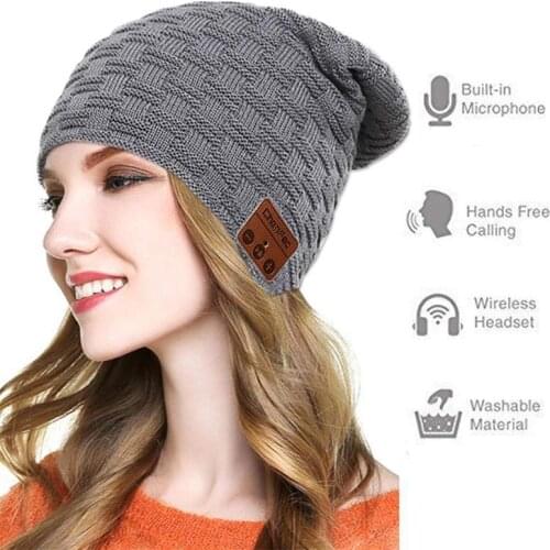 2020 Wireless Bluetooth4.2 Headphones Music Hat Smart Caps Headset Earphone Warm Beanie Winter Hat with Speaker Mic for Sports