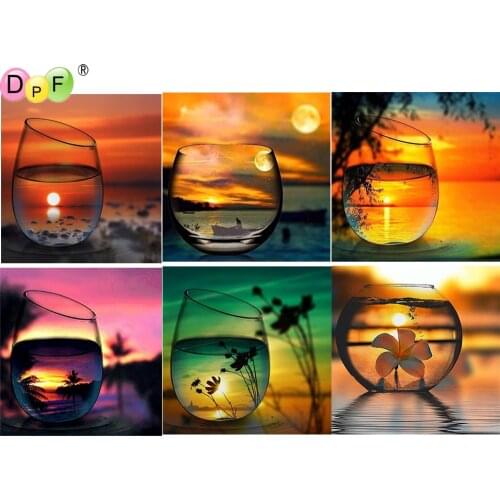 DPF 5D Embroidery Round full Diamond Painting Cross Stitch Crafts Diamond Mosaic Needlework kits Home Decor picture