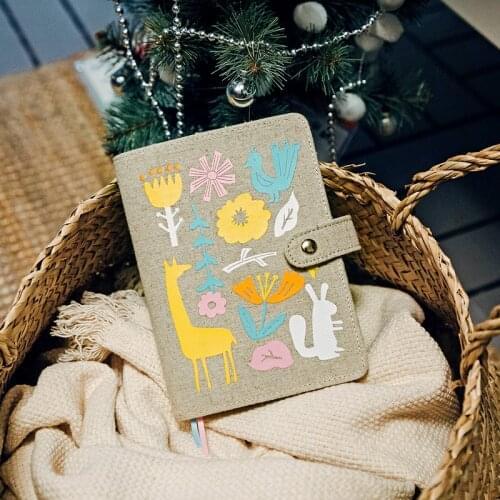 Kinbor Hand Book A6 account book Forest story teller self filling schedule Book cotton and hemp diary notebook student notebook