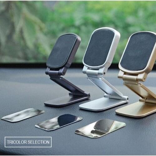 Magnetic Car Phone Holder Telephone Grip Wall Desk Air Vent Metal Magnet Sticker Mobile Stand Phone Mount Holder Head Support