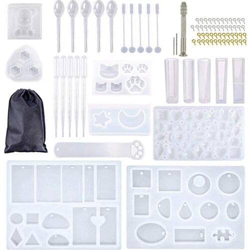 Multifunctional Diy Crystal Glue Set, Earring Pendant, Silicone Mold, Resin Handmade Jewelry Making Model