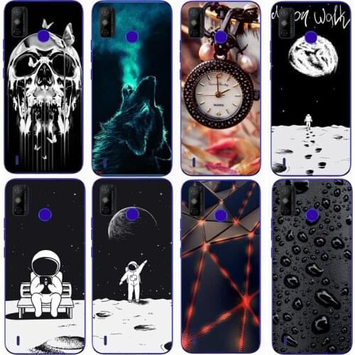 Fashion Soft silicone TPU Back Cover For Tecno Spark 6 Phone Funda Case For Tecno Spark 6 Go Cute Cartoon Case