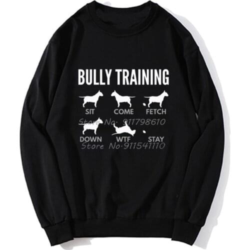 Funny Hoodie Men English Bull Terrier Bully Train hoodie Dog Father Spring Autumn Sweater Streetwear Harajuku