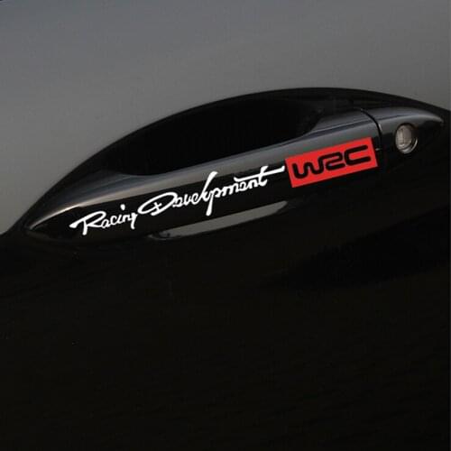 Door Handle Stickers And Decals Car styling For Mitsubishi Asx Lancer 10 9 Outlander EX Pajero Sport Eclipse Carisma Galant