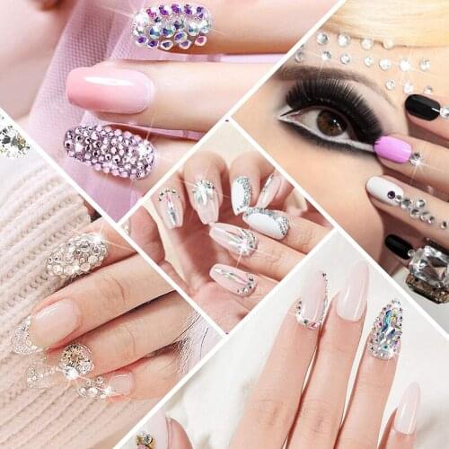 New Fashion Nail Set Nail AB Rhinestone Silicone Pen Tweezers Set Woman Hand Decoration Party Nightclub Nail Accessories