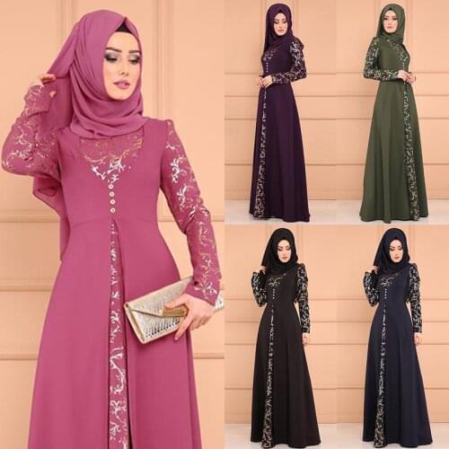2021 new arrival elegent fashion style muslim women plus size long abaya S-5XL