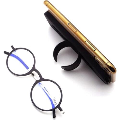 The new 2021 men and women in the elderly super light can portable can stick mobile phone bracket reading glasses anti blue-ray