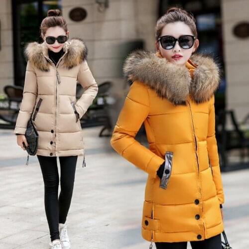 Feather coat of cultivate morality whom long hooded hairy clothes winter jacket coat