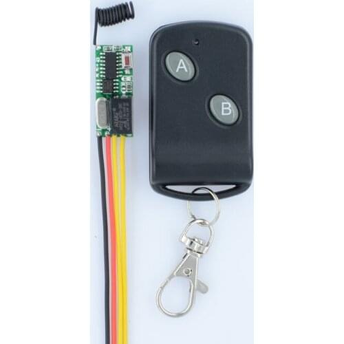 RF Remote Control Switch System Mini Small Volume DC3-5V Receiver 315/433MHZ Waterproof Transmitter A ON B OFF Micro 3v 5v Relay