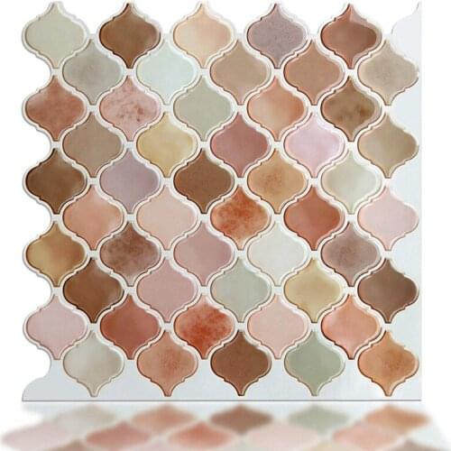 Self-installed 3D stereo wall stickers TV background kitchen bathroom self-adhesive crystal epoxy wall paper