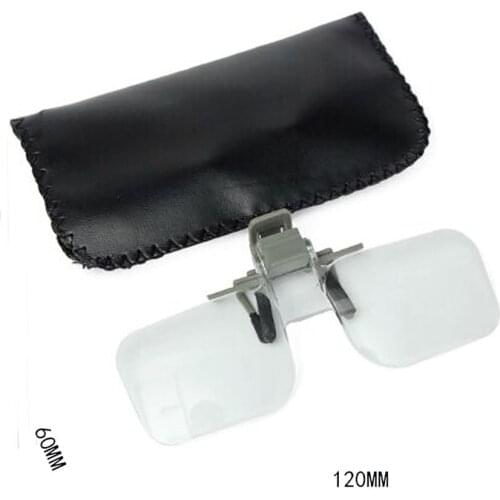 Acrylic Folding Eyeglass Clip On Magnifying Lens Flip Loupe Glass Style Handsfree Precise Head Magnifier Glasses Magnifiers