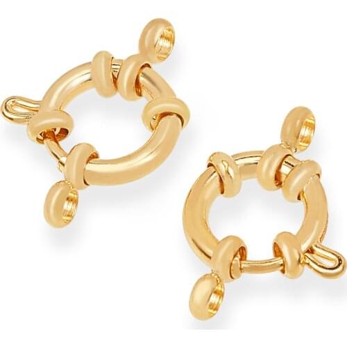 304 Stainless Steel Gold Spring Fastener DIY Bracelet Necklace round Spring Fastener Ornament Accessories Wholesale