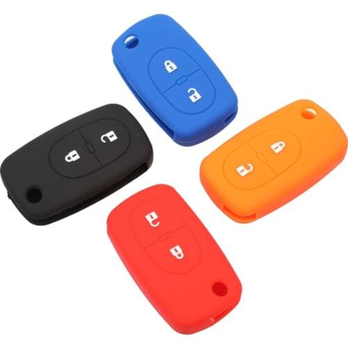 Kutery 10PCS Folding Flip Remote Coloful Silicone Rubber Car Key Cover Case For Audi A2 A3 A4 A6 2 Button Protector Replacement