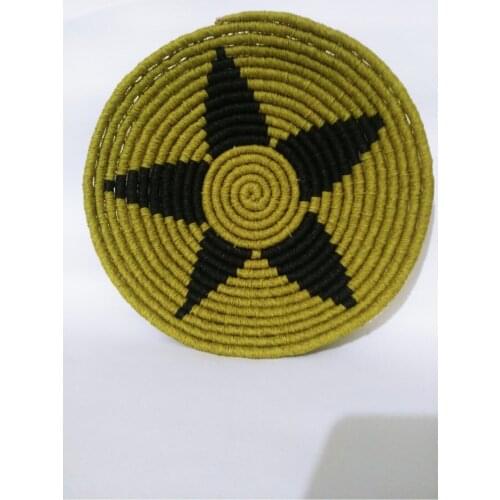 100% Handmade Own Production Straw Plate With Embroidered Motif Free Shipping