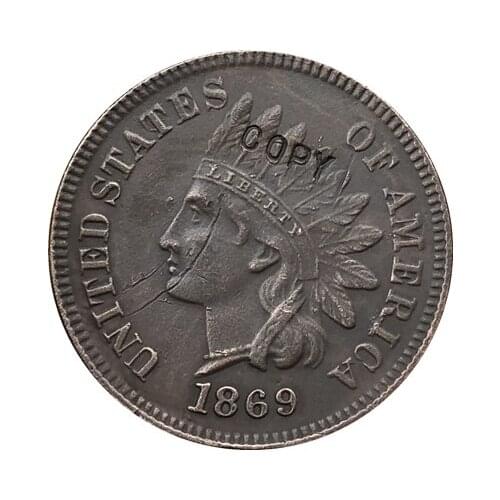 1869 Indian head cents coin copy